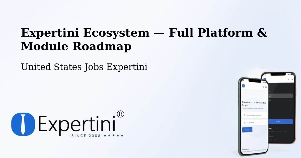 Expertini Ecosystem — Full Platform & Module Roadmap – Coppell